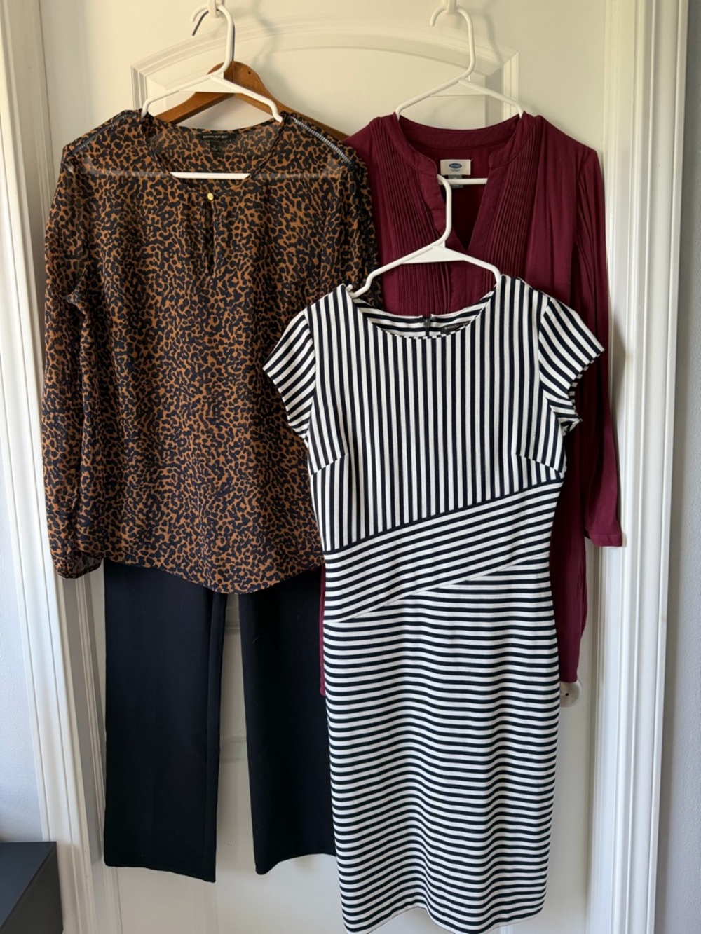 Banana Republic/Old Navy Modern Business Casual Dress, Pants, Top Bundle